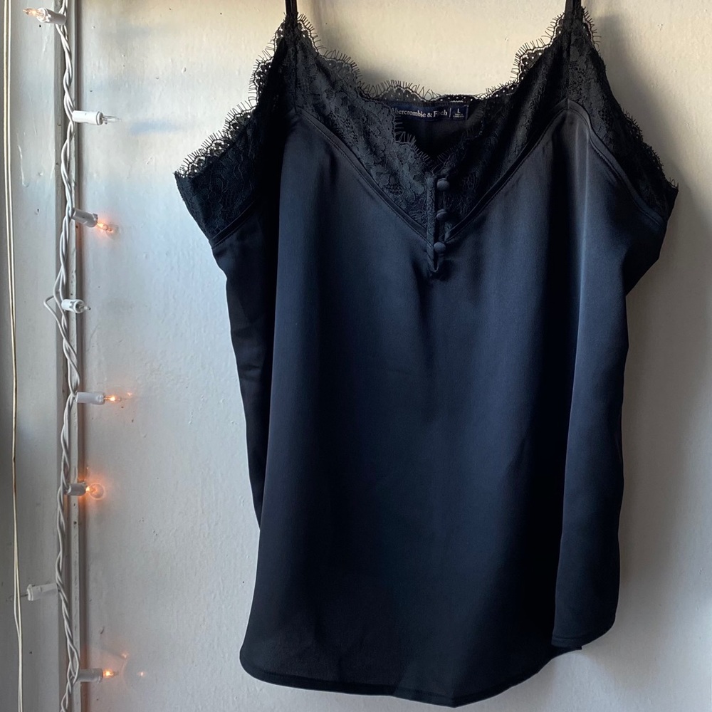 Beautiful A&F Black Silk Tank Top